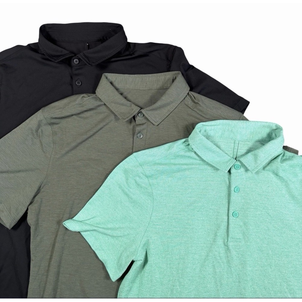 Lot Of 3 Lululemon Evolution Polo Shirt Mens Small Performance Golf Stretch